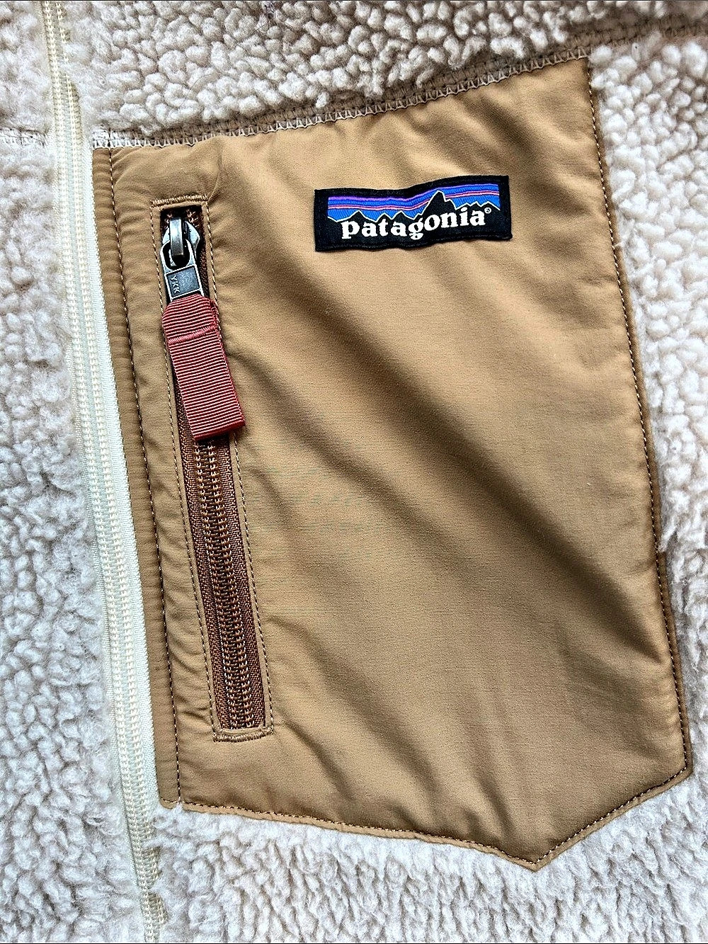 Patagonia Women'Small Classic Retro-X Jacket Fleece Cream & Brown Small - Picture 4 of 4